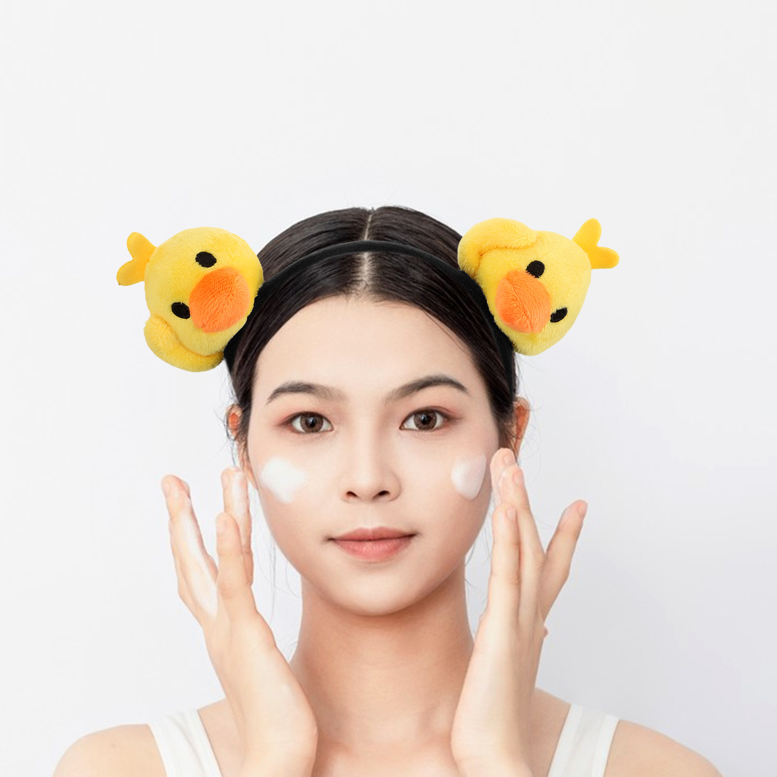 Skincare Animate - Schattige gele eend cartoon haarband, make-up