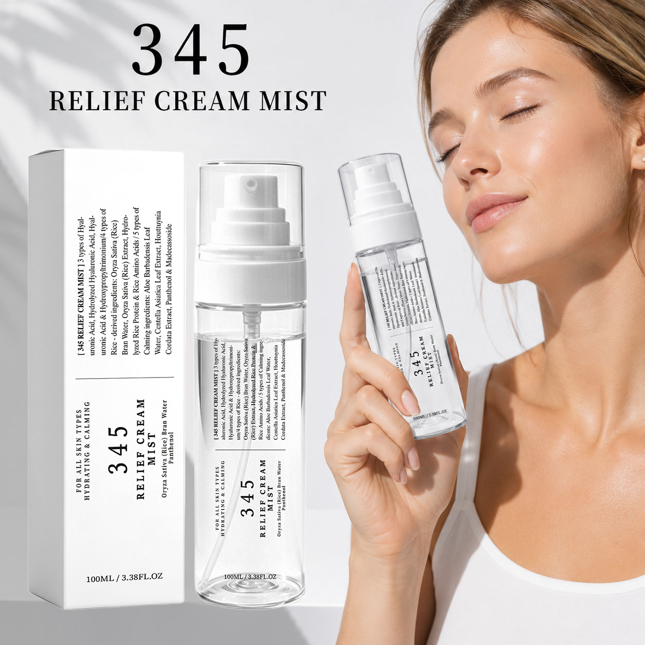 Centella Asiatica Toner - 345 Verzachtende Crème Mist Koreaanse Huidverzorging