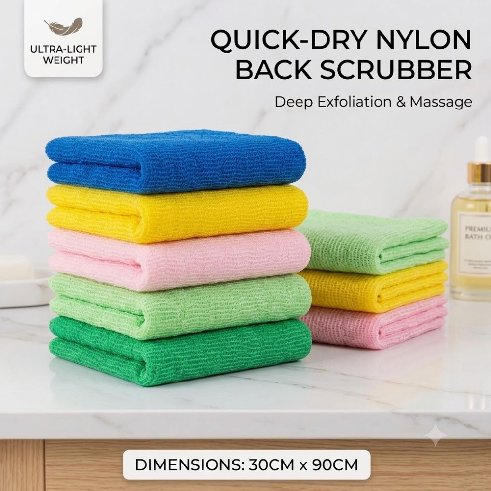 Skincare Exfoliating - Exfoliërende rugschrubber Lichaamswasdoek Sneldrogende nylon badhanddoek
