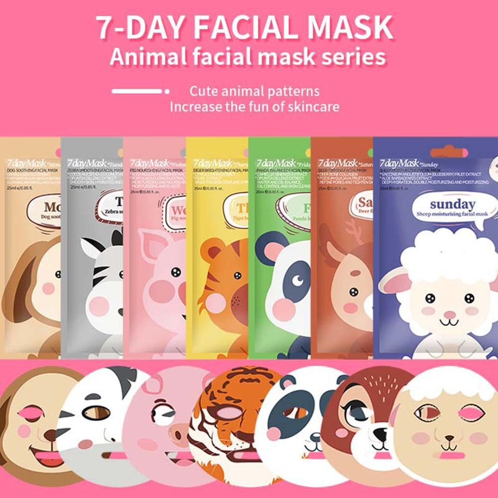 Skincare Animate - 1/7 stuks gezichtsmasker diep hydraterend bladmasker