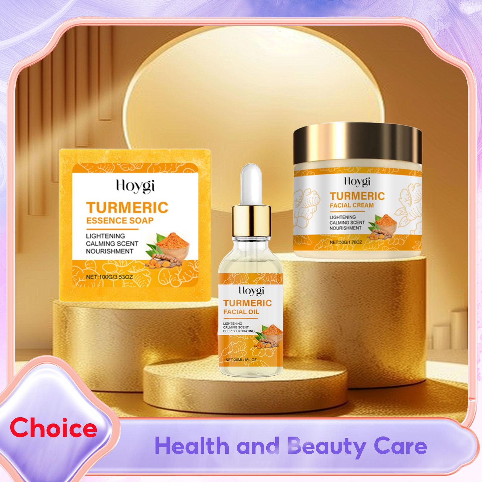 Skincare Whitening - Kurkuma Huidverzorging Set Lichaamszeep Anti Acne