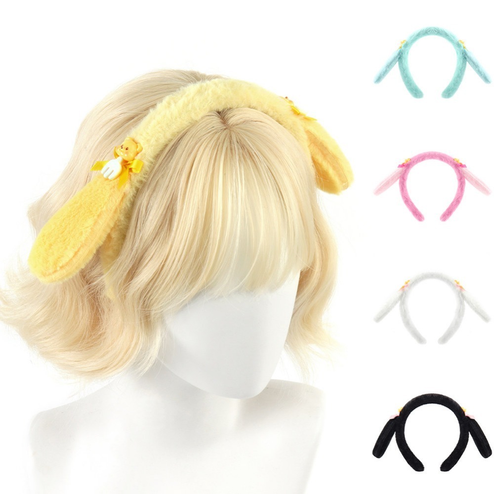 Skincare Animate - Zachte pluizige hoofdband met dierenoren, pluche