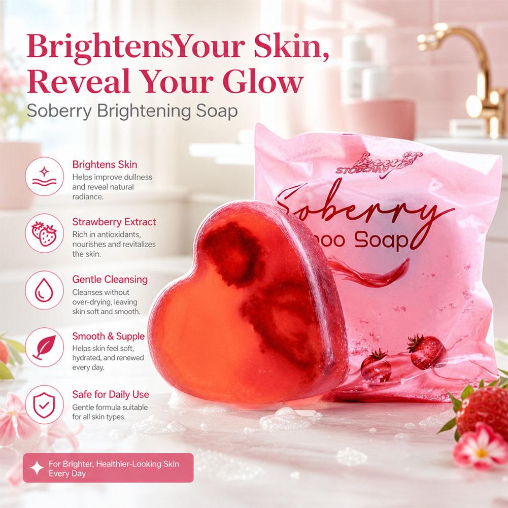 Aardbeiengeurende badzeep Huid - Skincare Whitening recensie en prijs